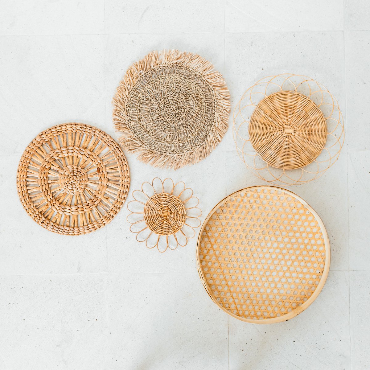 Rotan wanddecoratie